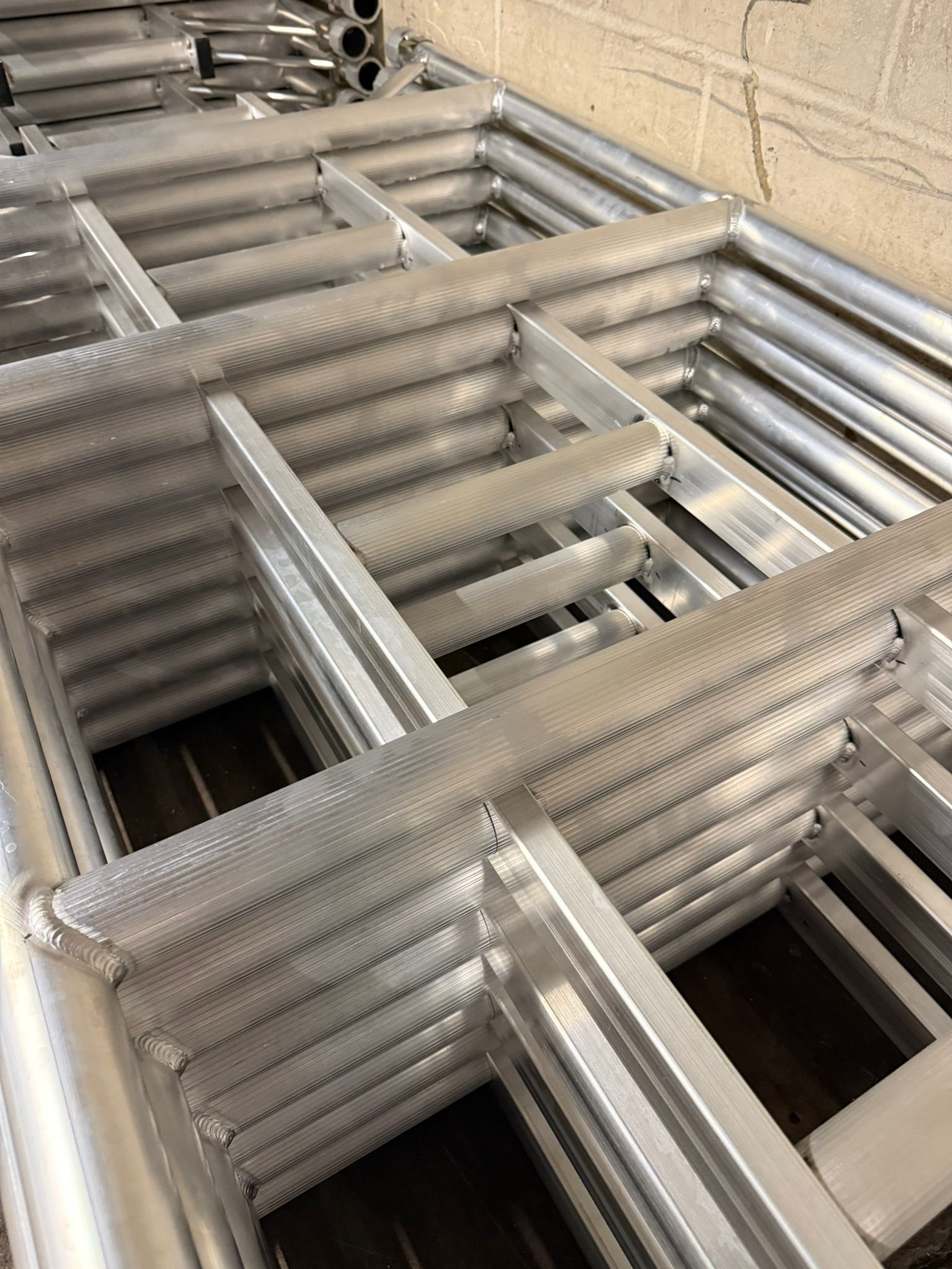 Heavy-duty scaffold tower frames in stock and ready for immediate dispatch.
