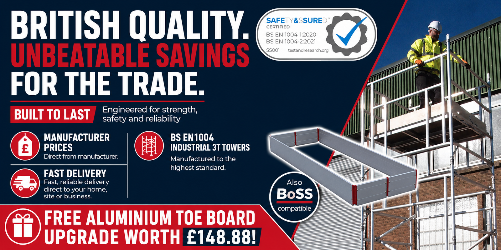 Leader Pro Scaffold Towers — professional aluminium scaffold towers and access equipment